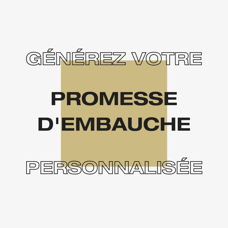 Promesse d’embauche sur-mesure